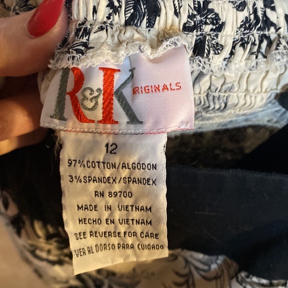 R&K originals dress black and white 12 floral - Picture 7 of 8